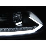 Koplampen | Volkswagen | Touran 10-15 5d mpv. | REAL DRL | Dynamic Turn Signal | zwart