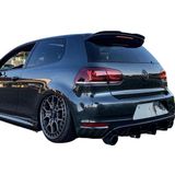 Achterspoiler | Volkswagen | Golf 08-12 hat. | Passend voor GTI/GTD spoiler | Glanzend zwart | 01