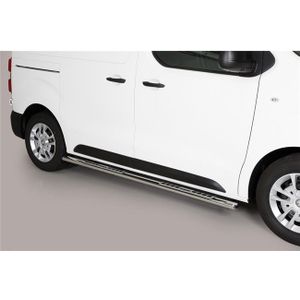 Side Bars | Peugeot | Expert 16- 4d bes. / Traveller 16- 4d bes. | SWB | RVS Design Side Protection rvs zilver