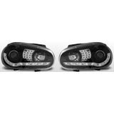 Koplampen LED DRL | VW Golf 4 1997-2003 | LED knipperlicht | zwart