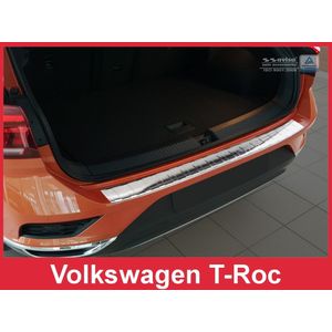 Achterbumperbeschermer | Volkswagen | T-Roc 17- 5d suv. | RVS zilver Ribs