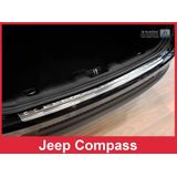 Achterbumperbeschermer | Jeep | Compass 17- 5d suv. | RVS rvs zilver