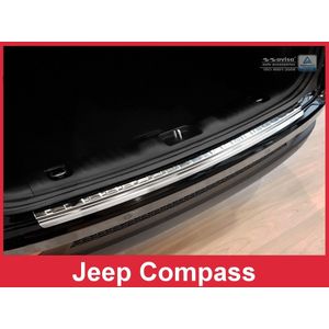 Achterbumperbeschermer | Jeep | Compass 17- 5d suv. | RVS rvs zilver