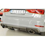Rieger diffuser | A3 (8V): 07.12-08.16 (tot Facelift) - 5-drs. (Sedan 8VS), 3-drs. (Cabrio 8V7)  A3 S3 (8V): 05.13-08.16 (tot Facelift) - 5-drs. (Sedan 8VS), 3-drs. (Cabrio 8V7) | stuk carbonlook abs | Rieger Tuning