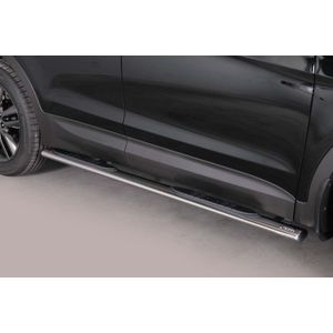 Side Bars | Hyundai | Santa Fe 12- 5d suv. | RVS rvs zilver Oval Grand Pedana