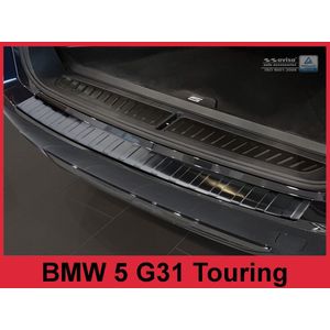 Achterbumperbeschermer | BMW | 5-serie Touring 17-20 5d sta. G31 | RVS zwart