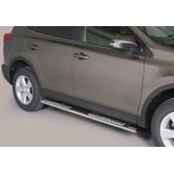 Side Bars | Toyota | RAV4 13-16 5d suv. / RAV4 16-18 5d suv. | rvs zilver Design Side Protection RVS