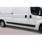 Side Bars | Peugeot | Boxer Combi 14- 4d bus. | LWB | zwart Side Protection RVS