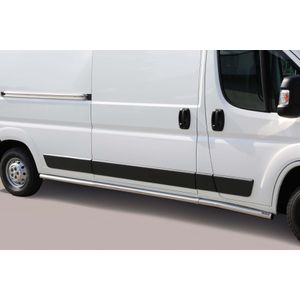 Side Bars | Peugeot | Boxer Combi 14- 4d bus. | LWB | rvs zilver Side Protection RVS