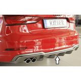 Diffuser | Audi | A3 Sedan (8V) / A3 Cabrio (8V) 2016- | S-Line | dl | carbon-look | ABS | Rieger Tuning