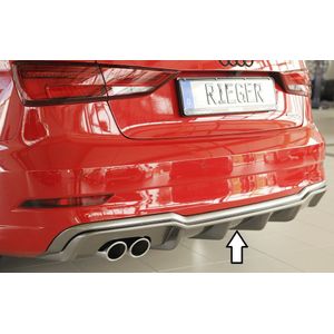 Diffuser | Audi | A3 Sedan (8V) / A3 Cabrio (8V) 2016- | S-Line | dl | carbon-look | ABS | Rieger Tuning