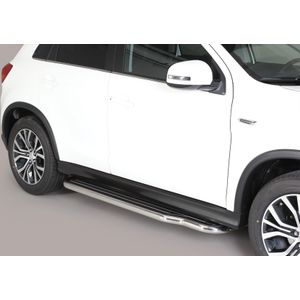 Side Bars | Mitsubishi | ASX 10-12 5d suv. / ASX 12-16 5d suv. / ASX 16-18 5d suv. / ASX 18- 5d suv. | rvs zilver Pedana RVS