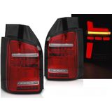 Achterlichten | Volkswagen | Transporter Kombi 15-19 4d bus. | T6 | met achterdeuren | LED | Dynamic Turn Signal | LED BAR | rood en wit