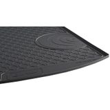 Rubber kofferbakmat | Volkswagen | Touran 03-06 5d mpv. / Touran 06-10 5d mpv. / Touran 10-15 5d mpv. | type T1 | 5-zits | lage laadvloer zwart | Gledring