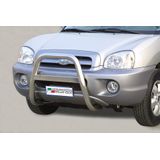 Pushbar | Hyundai | Santa Fe 00-04 5d suv. / Santa Fe 04-07 5d suv. | RVS rvs zilver High Medium Bar