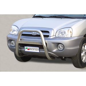 Pushbar | Hyundai | Santa Fe 00-04 5d suv. / Santa Fe 04-07 5d suv. | RVS rvs zilver High Medium Bar