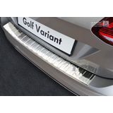 Achterbumperbeschermer | Volkswagen | Golf Variant 17- 5d sta. | Ribs | RVS rvs zilver