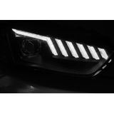 Koplampen | Audi | A4 11-15 4d sed. / A4 Avant 11-15 5d sta. | Halogeen | LED | Dynamic Turn Signal | REAL DRL | zwart