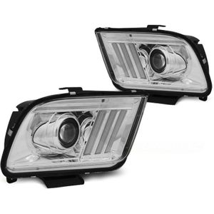 Koplampen | Ford | Mustang 2004-2009 | LED | Tube Light chroom