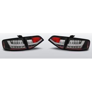 Achterlichten Audi A4 B8 Sedan 2008-2011 | LED-BAR | zwart