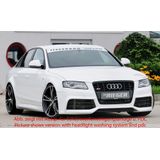 Rieger voorbumper | A4 (B8/B81): 11.07-12.11 (tot Facelift) - Lim., Avant  A4 S4 (B8/B81): 11.08-12.11 (tot Facelift) - Lim., Avant | stuk ongespoten abs | Rieger Tuning