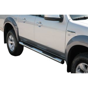 Side Bars | Ford | Ranger 2007-2009 | rvs zilver Grand Pedana RVS