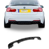 Diffuser | BMW 3-serie sedan / touring F30 F31 | voor M Pakket MP | ABS Kunststof | Links rechts dubbel rond
