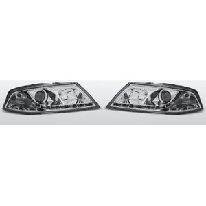 Koplampen Devil Eyes | Xenon | Skoda Octavia II 2004-2008 | chroom