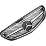 Grill | Mercedes-Benz E-Klasse W212 Sedan / S212 Estate 2013-2016 | AMG - Look | stuk glanzend abs | | zwart