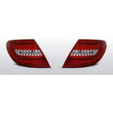 Achterlichten Mercedes C-klasse W204 Sedan 2007-2010 | LED-BAR | rood / wit