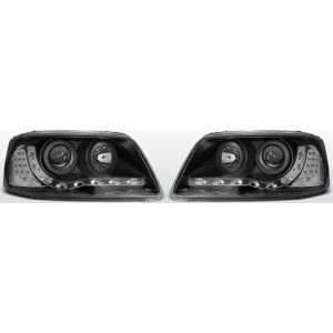 Koplampen LED DRL | VW Transporter T5 2003-2009 | LED knipperlicht | zwart