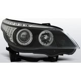 Koplampen Angel Eyes |BMW 5 Series E60/E61 2003-2004 | zwart