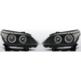 Koplampen Angel Eyes |BMW 5 Series E60/E61 2003-2004 | zwart