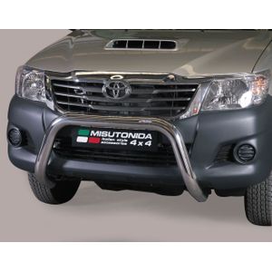Pushbar | Toyota | Hilux 12-16 2d pic. / Hilux Dubbele Cabine 12-16 4d pic. | rvs zilver Super Bar RVS CE-keur