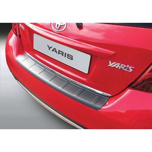 Achterbumper Beschermer | Toyota Yaris 3/5-deurs 2014-2017 'Ribbed' | ABS Kunststof | zwart