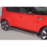 Side Bars | Kia | Soul 14- 5d hat. | RVS rvs zilver Oval Grand Pedana