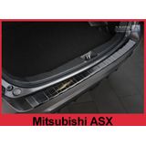 Achterbumperbeschermer | Mitsubishi | ASX 10-12 5d suv. / ASX 12-16 5d suv. / ASX 16-18 5d suv. | RVS zwart