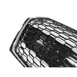 Grill | Audi | A5 Cabriolet 17-20 2d cab. / A5 Coupé 16-20 2d cou. / A5 Sportback 17-20 5d hat. | RS5-Look | chroom en zwart Glanzend