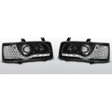 Koplampen | DRL Devil Eyes | Volkswagen T4 1990 - 2003 | zwart | LED knipperlicht