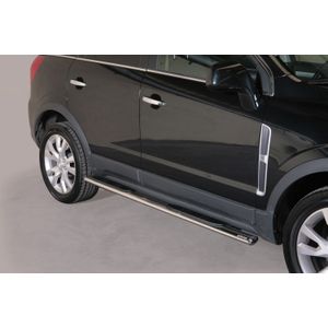 Side Bars | Opel | Antara 11-13 5d suv. | rvs zilver Oval Grand Pedana RVS