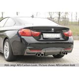 Rieger diffuser | BMW 4-Serie F32 / F33 / F36 (alleen 435i / 440i) 2013- | ABS | duplex uitlaat dubbel | incl. gaasinzet