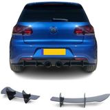 Diffuser aanzetstuk | Volkswagen | Golf 08-12 R20 | R uitvoering | ABS-kunststof | Glanzend zwart