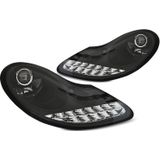 Koplampen | Porsche | Boxster 02-05 2d cab. / Boxster 96-02 2d cab. | LED | zwart