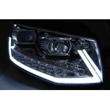 Koplampen | Volkswagen | Multivan 15- 5d bus. / Transporter Kombi 15- 4d bus. | LED | REAL DRL | Dynamic Turn Signal | Tube Light chroom