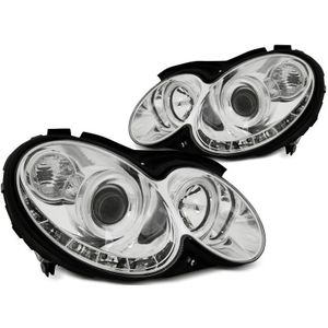 Koplampen Devil Eyes DRL Look | Mercedes-Benz CLK W209 / C209 2003-2010 chroom