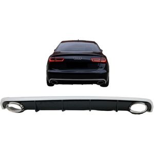 Diffuser | Audi | A6 11-14 4d sed. / A6 Avant 11-14 5d sta. | RS-Look | Duplex enkel ovaal