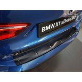 Achterbumperbeschermer | BMW | X1 15-19 5d suv. F48 | met M-pakket | Ribs | RVS zwart Zijdeglans