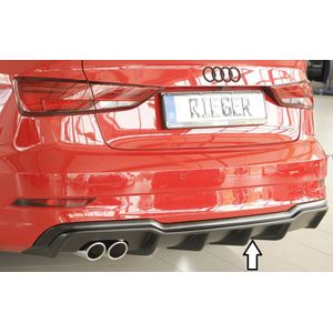 Diffuser | Audi | A3 Sedan (8V) / A3 Cabrio (8V) 2016- | S-Line | dl | ongespoten | ABS | Rieger Tuning