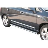 Side Bars | Kia | Carens 06-11 5d mpv. | RVS rvs zilver Oval Side Protection