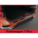 Achterbumperbeschermer | Volkswagen | T-Roc 17- 5d suv. | RVS zwart Ribs